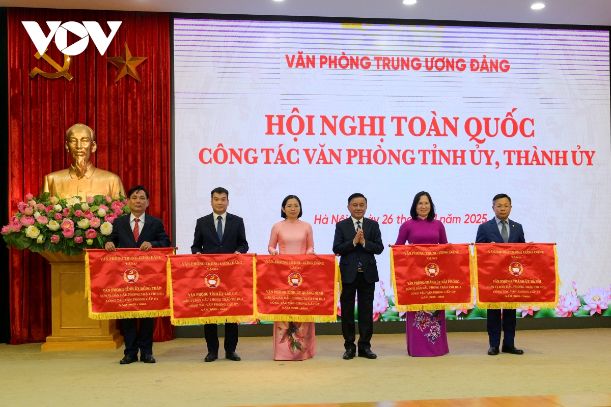 Thường trực Ban Bí thư dự Hội nghị toàn quốc công tác văn phòng tỉnh ủy, thành ủy